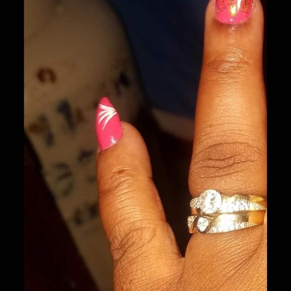 10K Gold Bridal Set Rings with CZ stones